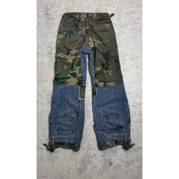 M Denim & Camo Rework Jacket & Cargo Pants Set - Picture 6 of 8